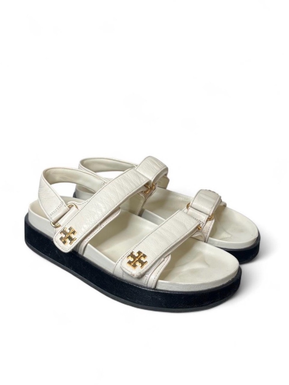 Tory Burch Double Strap Kira Sport Sandals in New Ivory